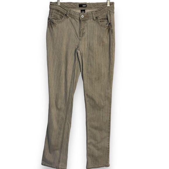 A.N.A A New Approach Straight Leg Jeans Womens 8 Gray Pockets Casual Academia - Picture 1 of 9
